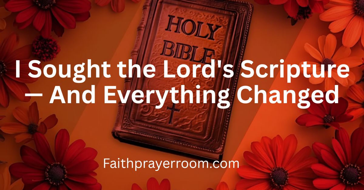 I Sought the Lord's Scripture — And Everything Changed