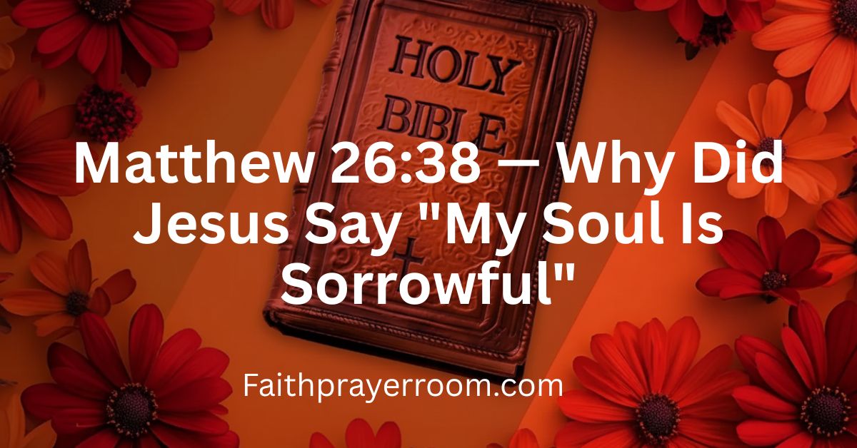 Matthew 26:38 — Why Did Jesus Say "My Soul Is Sorrowful"